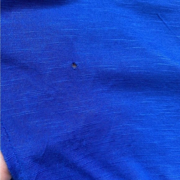 Max Studio Women's Top Sz M Blue Short Sleeve Casual Rayon Blouse - Picture 6 of 9